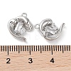 Brass Micro Pave Clear Cubic Zirconia Charms KK-G491-30P-3