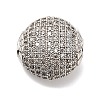 Brass Micro Pave Cubic Zirconia Beads KK-L229-023P-02-1