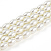 Baking Paint Pearlized Glass Pearl Bead Strands HY-T002-01A-02-3