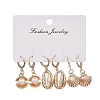 Alloy Leverback Dangle Earrings EJEW-B159-03G-2
