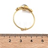 Black Shell Adjustable Finger Rings for Women RJEW-A101-01G-03-5