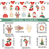 56Pcs 14 Style Christmas Alloy Enamel Pendants ENAM-SC0003-72-2