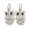 Rack Plating Brass Micro Pave Clear Cubic Zirconia Pendants KK-B093-02E-P-1