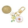 Flower Alloy Enamel Pendant Decorations HJEW-JM02803-05-3