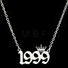 Crown Birth Year 201 Stainless Steel Pendant Necklaces for Women FS-WG4E8F2-60-1
