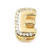 Brass Micro Pave Clear Cubic Zirconia Initial Spacer Bars KK-E802-34G-E-1