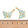 Brass Pave Clear Cubic Zirconia Pendants CU-T001-07G-B-3