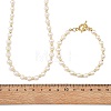 Natural Cultured Freshwater Pearl & Electroplate Non-magnetic Synthetic Hematite Beads Beaded Neckalces & Bracelets Jewelry Sets for Women SJEW-JS01381-3