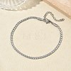 304 Stainless Steel Box Chain Necklace and Bracelet Set SJEW-D091-03P-4