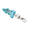 Synthetic Turquoise Dyed Horse Pendant Decorations HJEW-JM04666-5