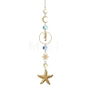304 Stainless Steel Starfish Sea Horse Hanging Suncatchers HJEW-JM05039-1