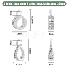 20Pcs 4 Style Brass Micro Pave Clear Cubic Zirconia Pendant Bails KK-FH0005-65-2