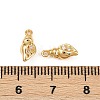 Ocean Theme Brass Micro Pave Cubic Zirconia Charms KK-F902-08O-G-3