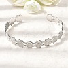 201 Stainless Steel Open Cuff Bangles for Women BJEW-Z162-02P-2