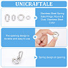 4Pcs 4 Styles 304 Stainless Steel Spring Gate Rings STAS-UN0051-09-5