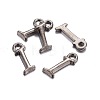 Gunmetal Plated Alloy Letter Pendants LS-PALLOY-J718-01B-I-2