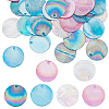 48Pcs 4 Colors AB Color Plated Natural Capiz Shell Pendants SSHEL-HY0001-06-1