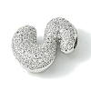 Rack Plating Brass Cubic Zirconia Pendants KK-S378-02P-S-2