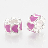 Alloy Enamel European Beads MPDL-R011-06-3