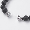Natural Lava Rock Beads Stretch Bracelets BJEW-E326-12D-3