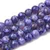 Natural Fire Crackle Agate Beads Strands X-G-S295-16D-8mm-1