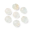 Spray Painted Transparent Glass Beads GLAA-D038-01C-1