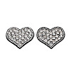 Heart Hotfix Glass Rhinestone with Cloth Patches PATC-T002-02M-2