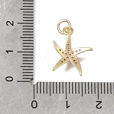 Brass Micro Pave Clear Cubic Zirconia Pendants KK-D110-06G-1