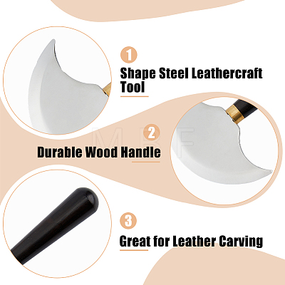 Steel Leathercraft Knife TOOL-WH0053-25P-1