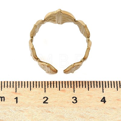 304 Stainless Steel Open Cuff Rings for Women RJEW-U060-01H-G-1