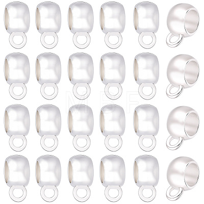 120Pcs Tibetan Style Alloy Rondelle Tube Bails FIND-PA0001-47S-1