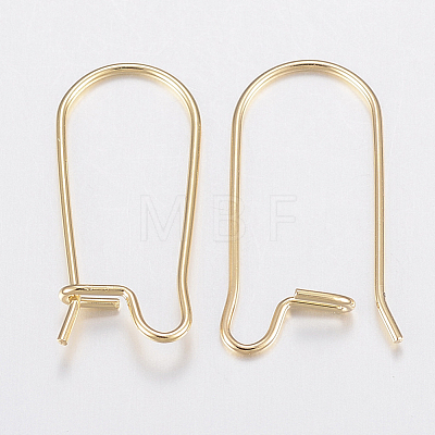 304 Stainless Steel Hoop Earrings Findings Kidney Ear Wires A-STAS-H436-03-1