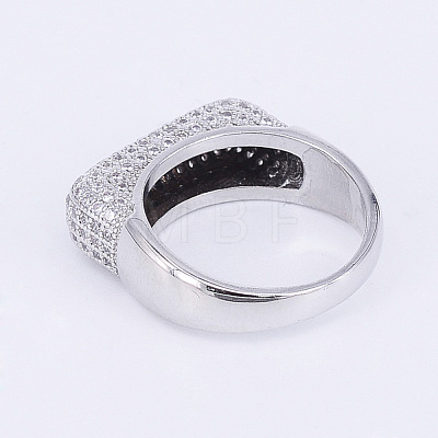 Brass Micro Pave Cubic Zirconia Finger Rings RJEW-E145-52-1