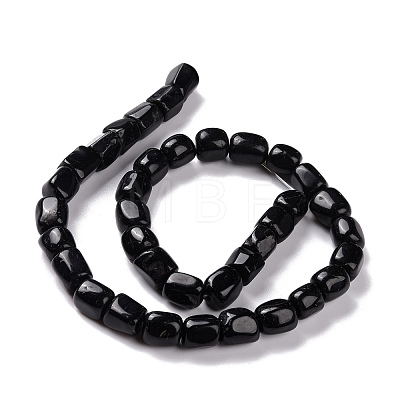 Natural Black Tourmaline Beads Strands G-E572-04-1
