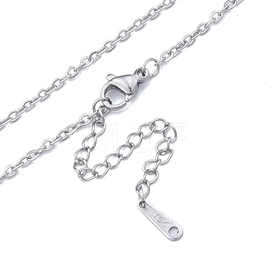 304 Stainless Steel Cable Chains Necklace for Men Women NJEW-N050-A04-S20-1