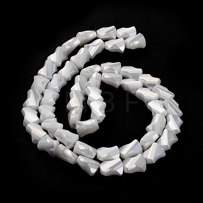Electroplated Glass Beads Strands GLAA-G092-A-03-1