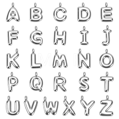 26Pcs 26 Styles 304 Stainless Steel Pendants STAS-WR0001-37P-1