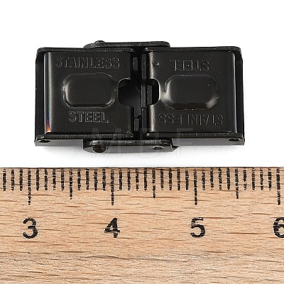 Ion Plating(IP) 201 Stainless Steel Watch Band Clasps STAS-C006-1-02B-01-1