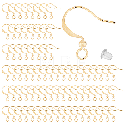 150Pcs Brass Earring Hooks KK-DC0002-43-1
