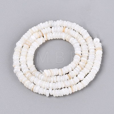 Natural Freshwater Shell Beads Strands SHEL-Q028-01-1