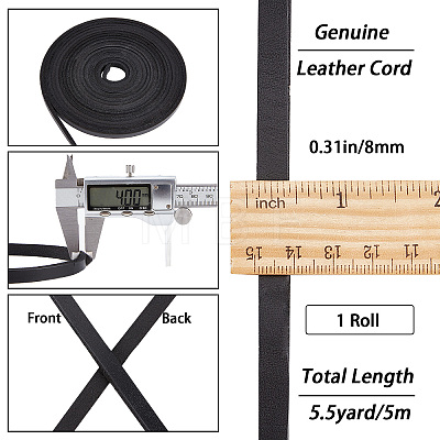 Gorgecraft Flat Cowhide Leather Cord WL-GF0001-10C-02-1