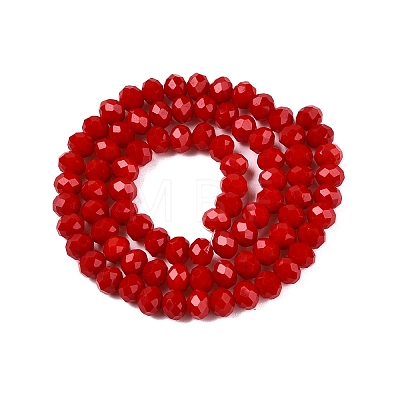 Opaque Solid Color Imitation Jade Glass Beads Strands EGLA-A044-P6mm-D15-1