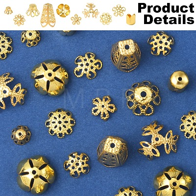 Plated Iron Bell Filigree Bead Caps IFIN-FS0001-51-1