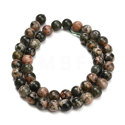 Natural Green Rutilated Quartz Beads Strands G-G475-A02-8mm-1