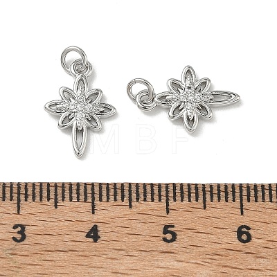 SHEGRACE Brass Clear Cubic Zirconia Charms XGRQ4G713-697P-1