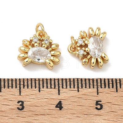 Brass Micro Pave Cubic Zirconia Pendants KK-A291-11D-G-1