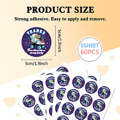 5 Sheets Round Dot PVC Waterproof Decorative Sticker Labels DIY-WH0481-08-1