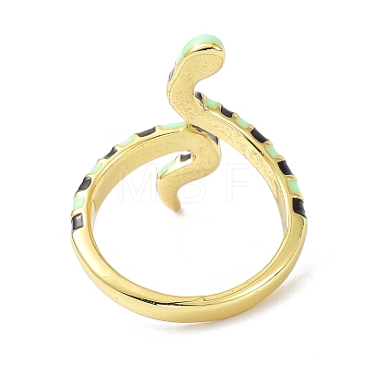 Snake Real 18K Gold Plated Cuff Rings for Women KK-C220-07G-1