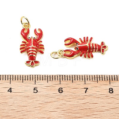 Brass Enamel Pendants KK-L237-027G-02-1
