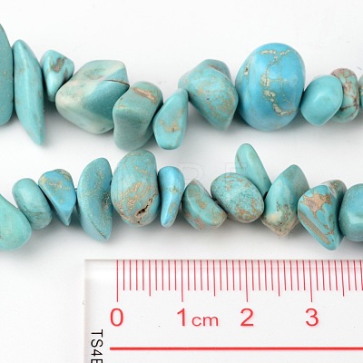 Dyed Natural Green Turquoise Stone Bead Strands X-G-R192-B23-1